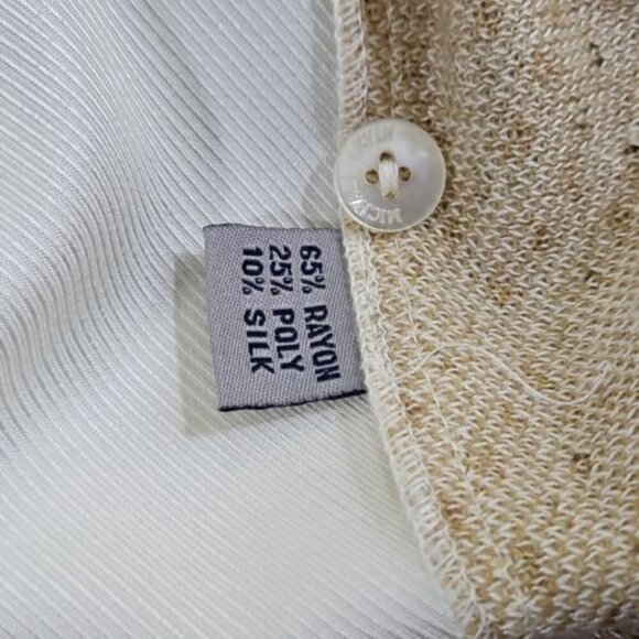 Michael Irvin 88 Casual Shirt Men's 2XL White Brown Textured Button Up Retro VTG - Picture 14 of 15